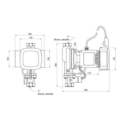 Насос для повышения давления Thermo Alliance SCPMN-600N 0,6 кВт