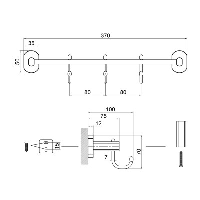 Крючок Qtap Liberty CRM 1154-3
