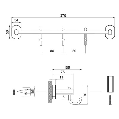 Крючок Qtap Liberty BLM 1154-3