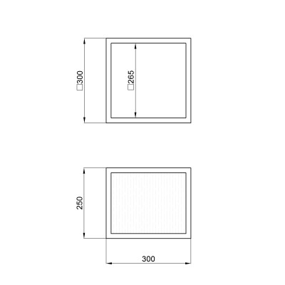 Полка подвесная Qtap Taurus 300х300х250 Whitish oak QT24763PP300WO