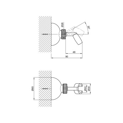 Кронштейн для ручного душа Lidz (CRM) 49 00 111 00 Кронштейн для ручного душа Lidz (CRM) 49 00 111 00