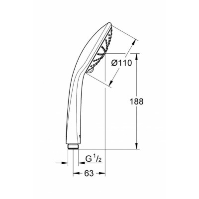 Лейка для ручного душа Grohe Euphoria 110 Massage 26513000 Лейка для ручного душа Grohe Euphoria 110 Massage 26513000