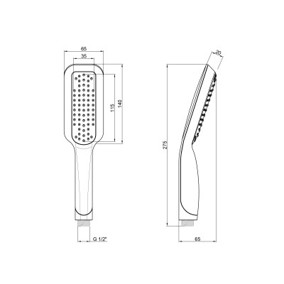 Лейка для ручного душа Qtap Rucni A067N1ZCB