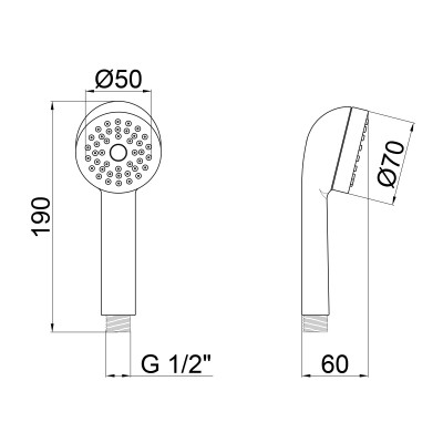 Лейка для ручного душа Qtap 03 Лейка для ручного душа Qtap 03