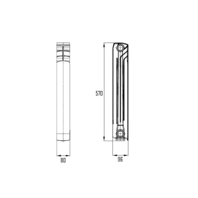 Радиатор биметаллический Thermo Alliance Bi-Vulcan 500/96 1,76 кг