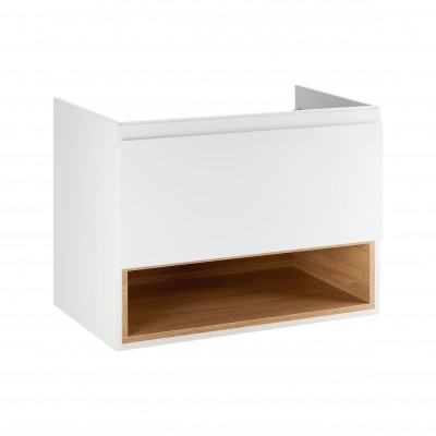 Тумба подвесная Qtap Robin 700х580х437 White/Whitish oak QT1374TPВ7001WWO