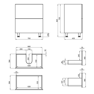 Тумба напольная Qtap Tern 700х725х437 White QT1773TNL701W Тумба напольная Qtap Tern 700х725х437 White QT1773TNL701W