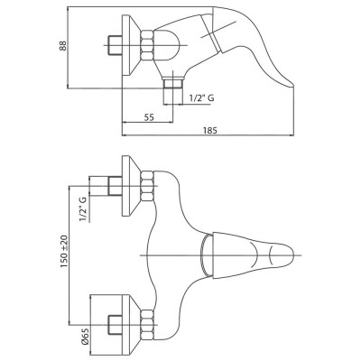 Смеситель для душа Bianchi Europe ESDEUR200503600ORO Смеситель для душа Bianchi Europe ESDEUR200503600ORO
