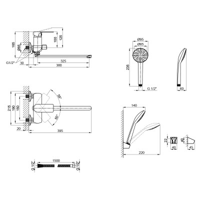 Смеситель для ванны Lidz (CRM) 23 48 005A-1 New Смеситель для ванны Lidz (CRM) 23 48 005A-1 New