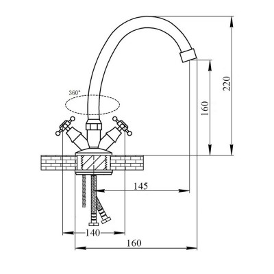 Смеситель для кухни SW Villa 718-06