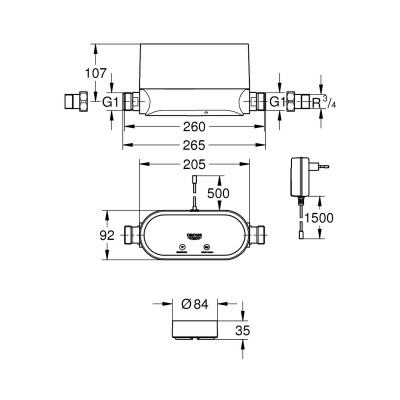 Интеллектуальный контроллер воды с датчиками Grohe Sense Kit 22502LN0