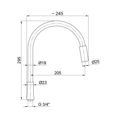 Излив для кухни Lidz (CRB) 54 01 261 00 Излив для кухни Lidz (CRB) 54 01 261 00