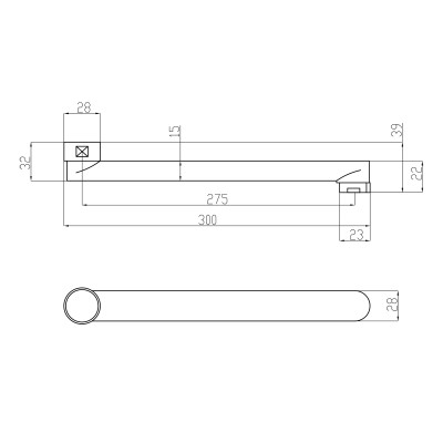 Излив для ванны Lidz (CRM) 54 02 300 00