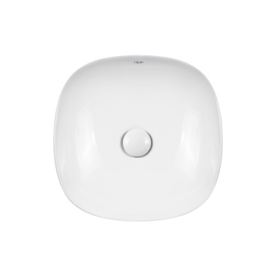 Раковина-чаша Qtap Kolibri 370х370х120 White с донным клапаном QT10118037FW