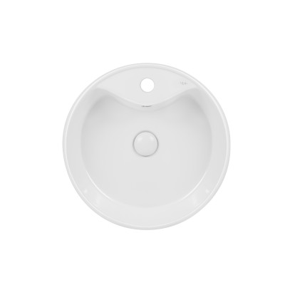 Раковина-чаша Qtap Scorpio 460х460х155 White с донным клапаном QT14117046LW