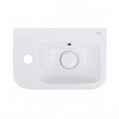 Раковина Qtap Tern 375х245х135 White с донным клапаном QT171110100LW