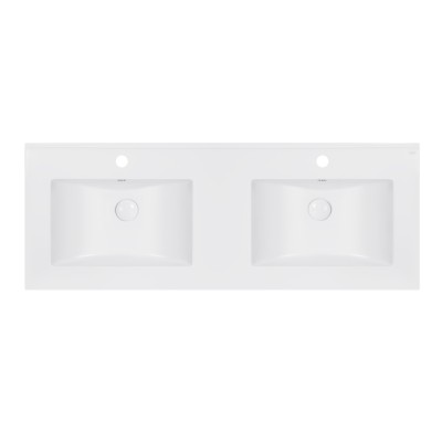 Раковина двойная Qtap Albatross ED 1200х460х180 White с донным клапаном QT01119120EDW