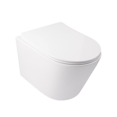 Унитаз подвесной Qtap Swan безободковый с сиденьем Soft-close QT16335178W