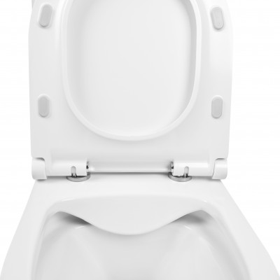 Унитаз-компакт Qtap Aquarius безободковый с сиденьем Soft-close QT2122C665PW Унитаз-компакт Qtap Aquarius безободковый с сиденьем Soft-close QT2122C665PW