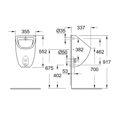 Писсуар Grohe Bau Ceramic 39438000