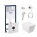 Комплект инсталляция Grohe Rapid SL 38721001 + унитаз с сиденьем Qtap Crow QT05335170W + набор для гигиенического душа Grohe BauClassic 111048