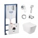 Комплект инсталляция Grohe Rapid SL 38772001 + унитаз с сиденьем Qtap Crow QT05335170W + набор для гигиенического душа Grohe BauLoop 111042