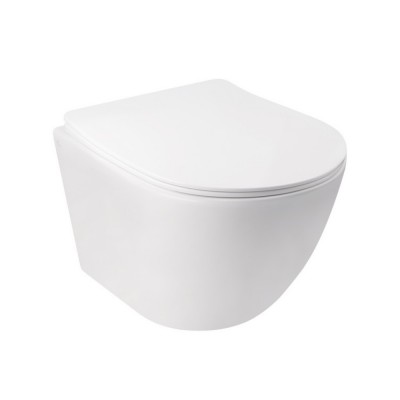 Набор Qtap инсталляция 3 в 1 Nest QT0133M425 + панель смыва QT0111M08381CRM + унитаз с сиденьем Jay QT07335176W