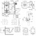 Комплект инсталляция Grohe Rapid SL 38721001 + унитаз с сиденьем Qtap Swan QT16335178W + набор для гигиенического душа Grohe BauClassic 2904800S