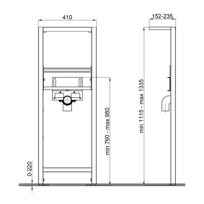 Инсталляция для раковины Qtap Nest QT0111705B