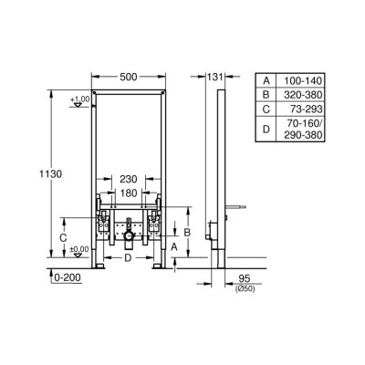 Инсталляция для биде Grohe Rapid SL 38553001