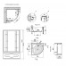 Душевая кабина Lidz Latwa SC80x80.SAT.HIGH.FR, стекло Frost 4 мм