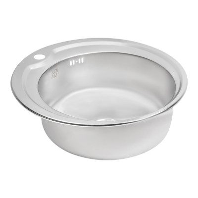 Кухонная мойка Lidz 510-D 0,8 мм Satin (с сифоном)