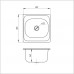 Кухонная мойка ULA 7706 U 40х40 см Micro Decor