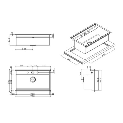 Набор Apell мойка кухонная Regola Polish RE791IKITW + смеситель Telescopic APF1260CR Набор Apell мойка кухонная Regola Polish RE791IKITW + смеситель Telescopic APF1260CR