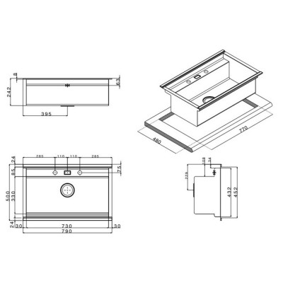 Набор Apell мойка кухонная Regola Satin RE791IKITB + смеситель Telescopic APF1260CR Набор Apell мойка кухонная Regola Satin RE791IKITB + смеситель Telescopic APF1260CR