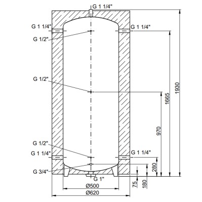 Теплоаккумулятор Thermo Alliance TA-00 350 (60 мм)