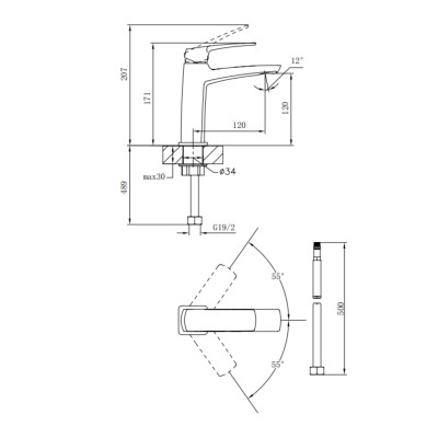 Смеситель для раковины Qtap Tern QTTER2701CRM47584 Chrome Смеситель для раковины Qtap Tern QTTER2701CRM47584 Chrome