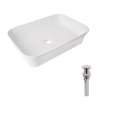 Раковина накладная Qtap Virgo N 560x380x130 мм, White, прямоугольная + Донный клапан Pop-up PU02 Раковина накладная Qtap Virgo N 560x380x130 мм, White, прямоугольная + Донный клапан Pop-up PU02