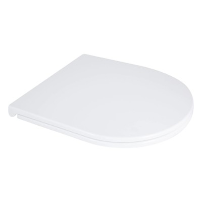 Qtap Сиденье для унитаза напольного (Dove) 425×363×30 мм, White, с микролифтом Slim Duroplast, Quick Release QT06228380BW3