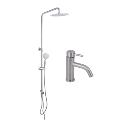 Акционный набор: Lidz Aria 0011F Смеситель для раковины (k35) Nickel + Lidz Aria 1120 Душевая стойка универсальная на два потребителя Nickel Акционный набор: Lidz Aria 0011F Смеситель для раковины (k35) Nickel + Lidz Aria 1120 Душевая стойка универсальная на два потребителя Nickel