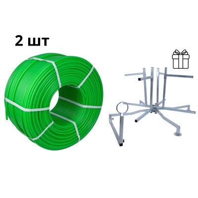 Акционный набор Thermo Alliance: 2 бухты Труба PE-RT EVOH GREEN, 5 слоев, 16×2,0 мм (600 м) + Оборудование для размотки трубы
