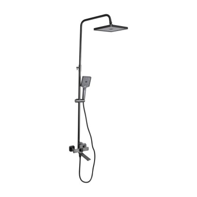 Душевая система универсальная Qtap Presto на три потребителя (с изливом) QTPRE111GRP45585 Graphite Душевая система универсальная Qtap Presto на три потребителя (с изливом) QTPRE111GRP45585 Graphite