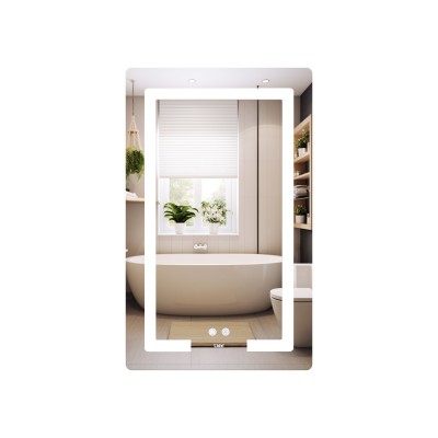 Зеркало Lidz Kubis (KU2) 500х800 с LED-подсветкой Touch, с антизапотеванием, с диммером, рег. яркости LD78LF936508048448