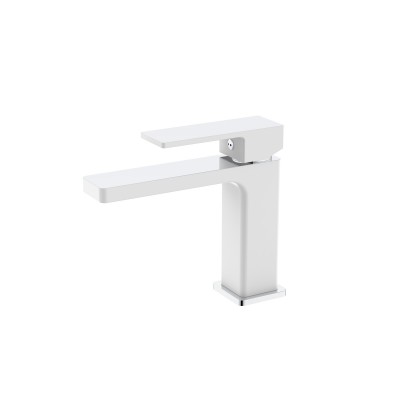 Смеситель для раковины Qtap Gemini QTGEM270CRW45675 Chrome/White