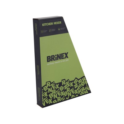 Смеситель для кухни Brinex Pure 015F U-образный Black Matt BRIPUR015FBLM