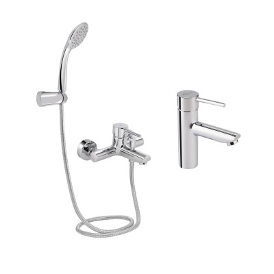 Комплект смесителей Qtap Spring Chrome QTSPRCRM006 +  Смеситель QTSPRCRM001