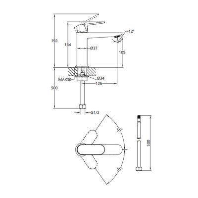 Смеситель для раковины Qtap Evia QTEVI2701CRM47576 Chrome