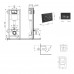 Подвесной унитаз Crow Ultra Quiet 520×360×290 + комплект инсталляции Nest 4 в 1 (круглая клавиша Matt Black)