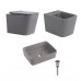 Комплект Qtap Tern Stone grey 3 в 1: унитаз подвесной Ultra Quiet + биде подвесное + раковина накладная QTTERSG49162