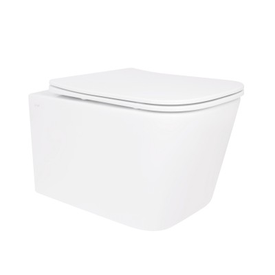 Унитаз подвесной Qtap Crow безободковый с сиденьем Soft-close QT05335170W